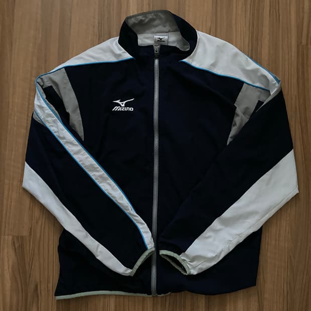[Men L] 미즈노 바람막이 윈드 자켓 네이비