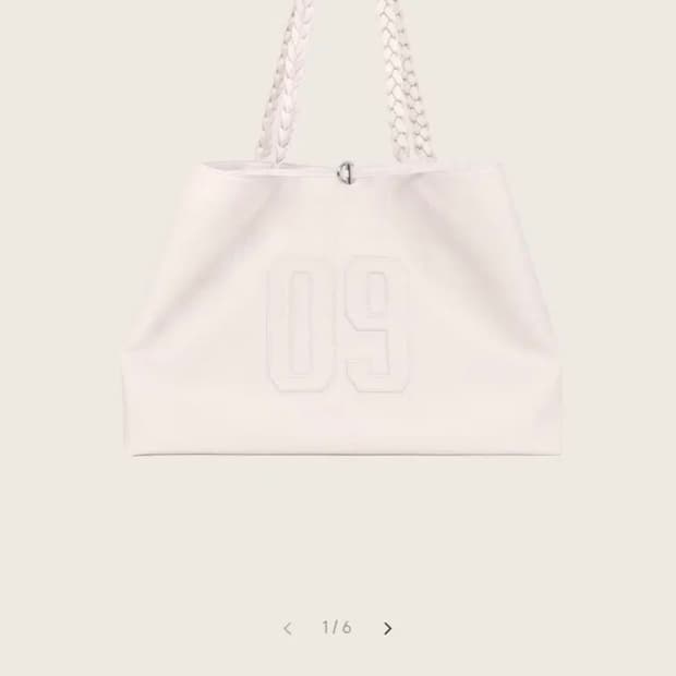 현물 바배 클리시어 09 넘버링 레더 토트백