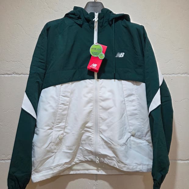뉴발란스 컬러블록 웜업자켓 그린 ,L(100) 새상품