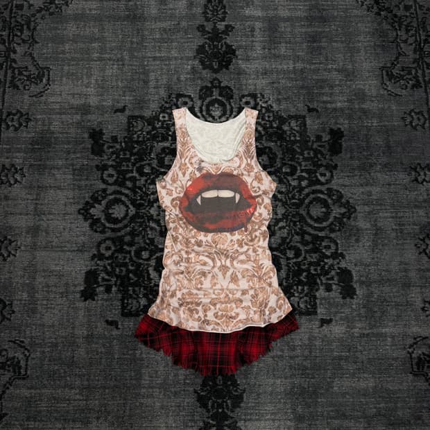 Vamps layered baroque lip sleeveless