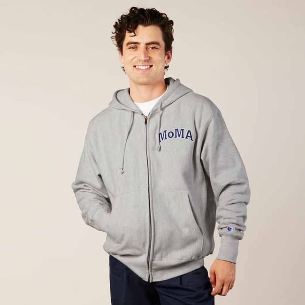 모마 디자인 x 챔피온 리버스위브 후드 집업 그레이 새상품