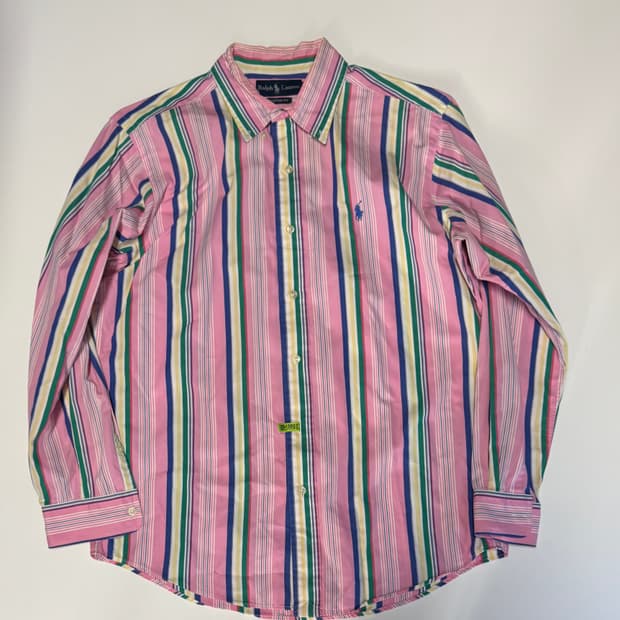 폴로 랄프로렌 커스텀 핏 스트라이프 셔츠 L