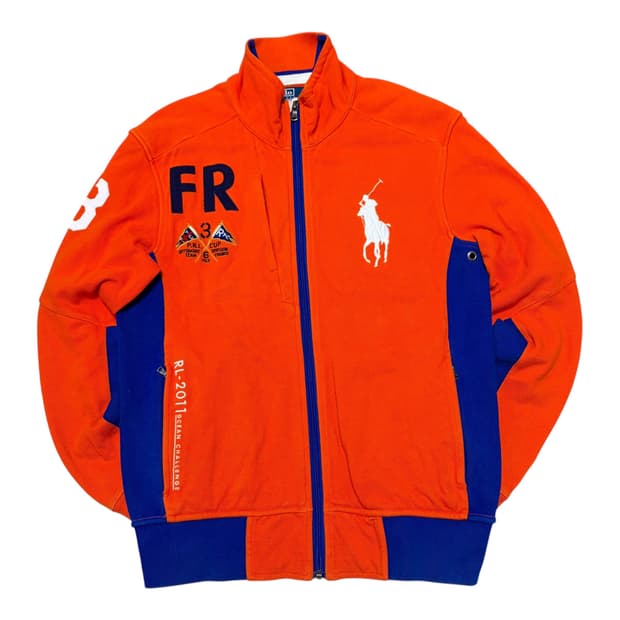 대장급)폴로 랄프로렌 프랑스 치프키프 화이트빅포니 오렌지 레이싱 집업