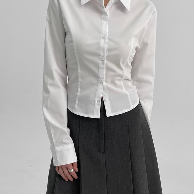 샤큰 베이직셔츠 M long ver