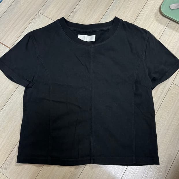 예아 yeah 크롭 반팔 티셔츠 블랙 S