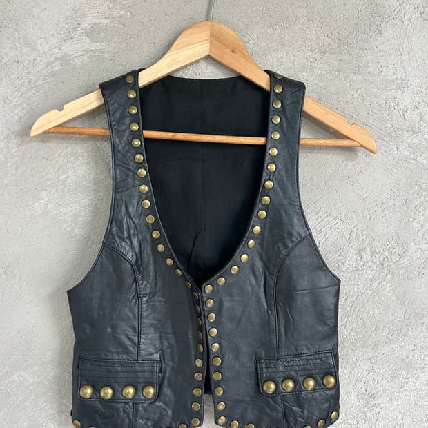 Y2K 갸루 램스킨 베스트