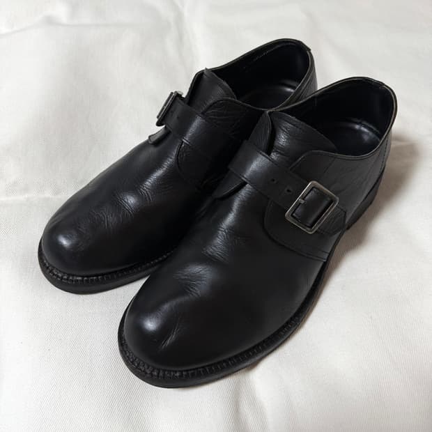 [26 1/2, 265-270]꼼데가르송 옴므 레더 스트랩 더비슈즈