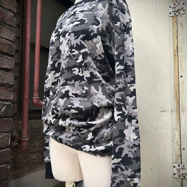 2000s 폴로 밀리터리 와플 니트 롱슬리브 