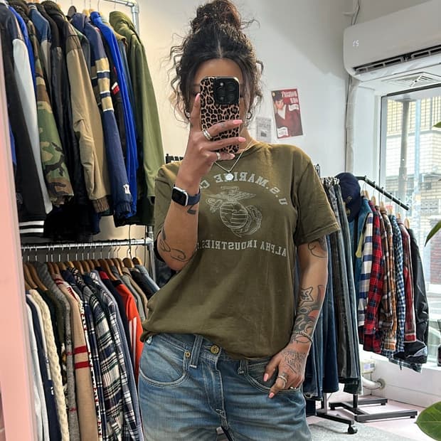 알파인더스트리 USMC 로고 반팔 티셔츠M