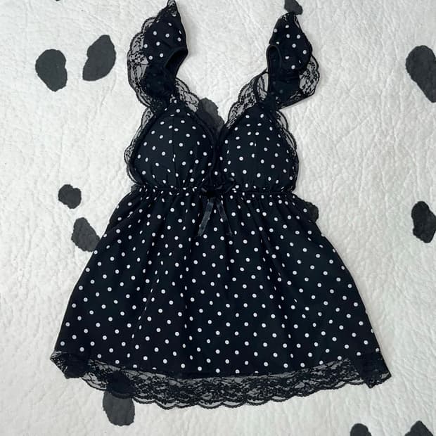 laced bustier Dot Top (beach wear)