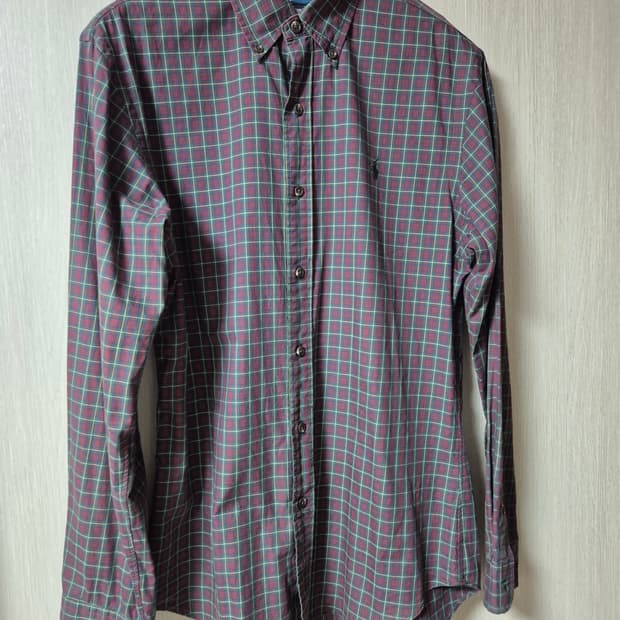 폴로 랄프로렌 체크 남방 긴팔 셔츠 슬림핏 M