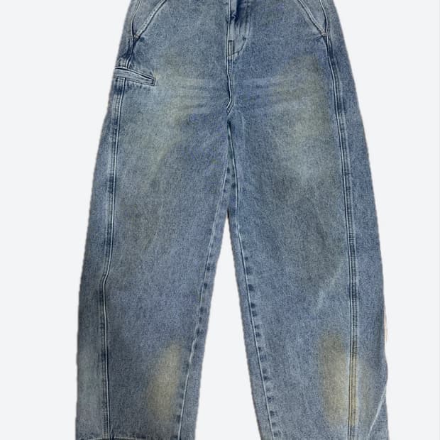 Deinet 다이닛 와이드 커브드 데님 팬츠 S 새제품