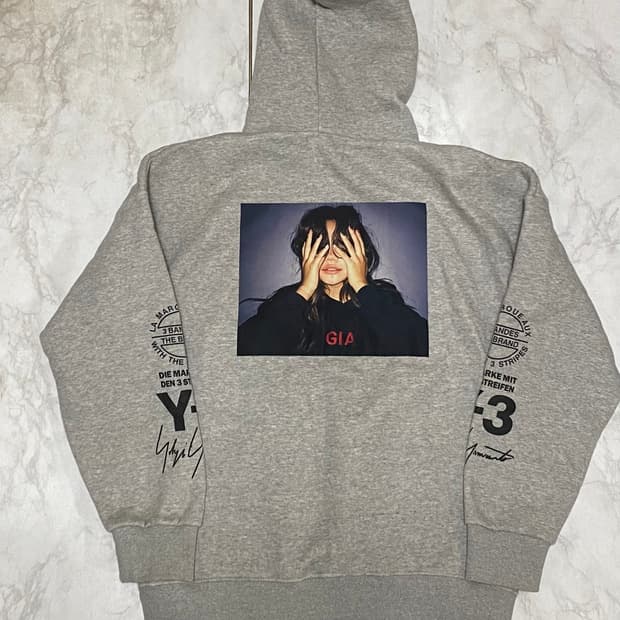 프린팅 기모 후드티셔츠 Y-3 마크 100 사이즈