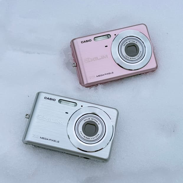 빈티지 디지털 카메라 카시오 엑슬림 Z77 작례o
