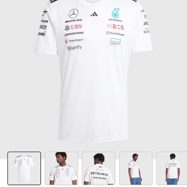 2025 아디다스 F1 메르세데스 AMG 티셔츠