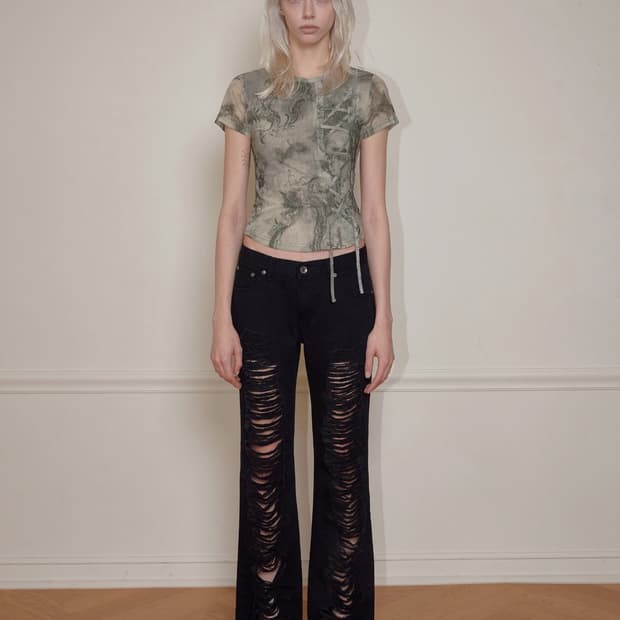 보헤미안서울 LACE-UP HALF SLEEVEE, BEIGE