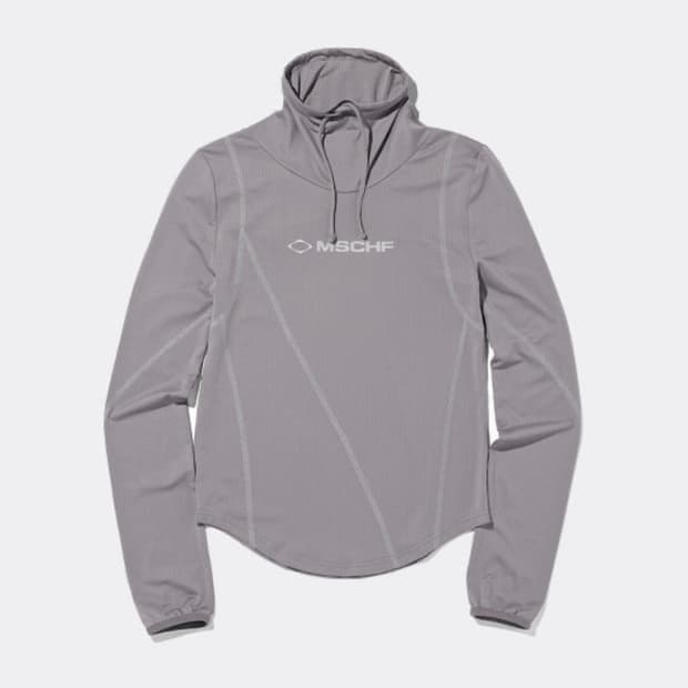 [S] 미스치프 드레이프 터틀넥 탑 그레이