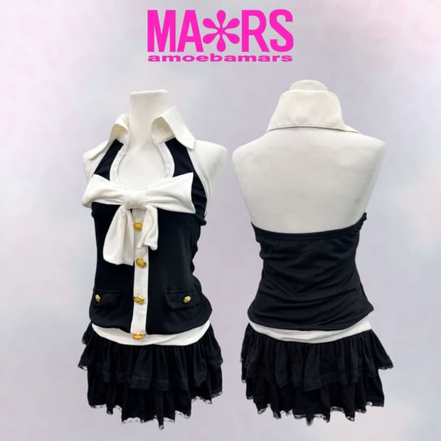 마즈 ma*rs 홀터넥 리본 캉캉 원피스