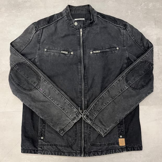Guess black rider jean jacket