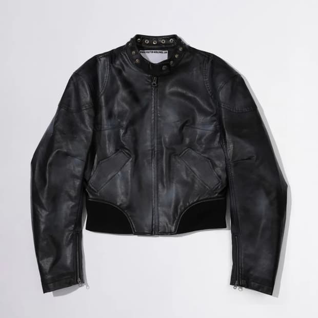 스컬프터 레더 봄버 자켓 블랙