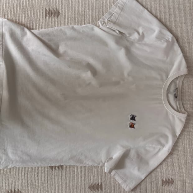 메종키츠네 더블 폭스 로고 반팔