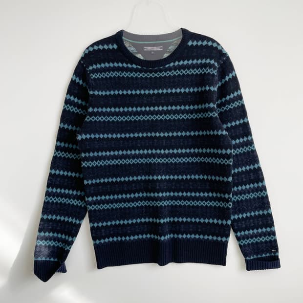 F2 타미힐피거 패턴 니트 스웨터 M사이즈