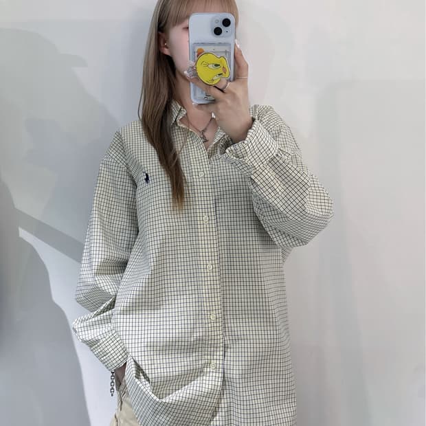 폴로랄프로렌 네이비포니 체크 셔츠