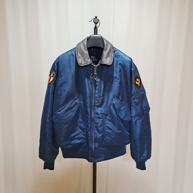 (택포) 알파인더스트리 CWU-45P 가죽카라 플라이트자켓 XL A779