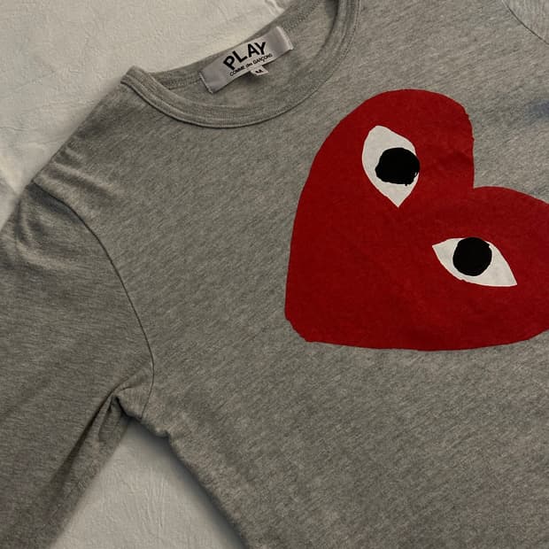 [정품] 꼼데가르송 여성 빅로고 긴팔 티셔츠