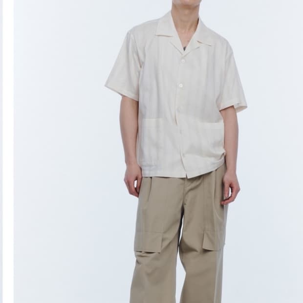 노이스 NOICE 반팔 셔츠 아이보리 L