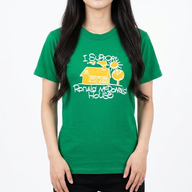 1980년대 빈티지 I support Ronald McDonald 티셔츠