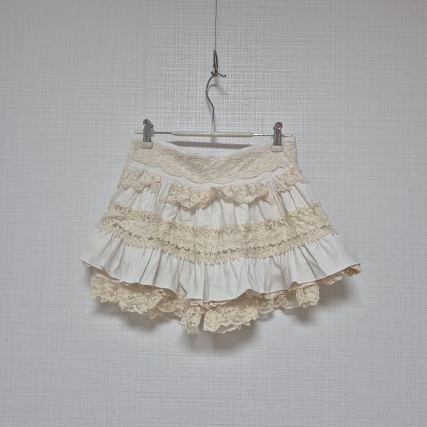 리즈리사 히메갸루 레이스업 스카팡 아이보리