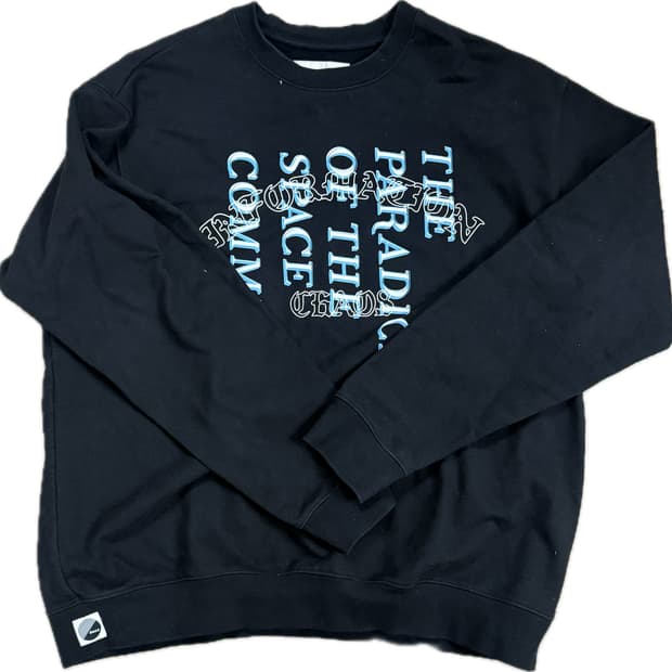 FUZZ 블랙 맨투맨 스웻 셔츠 XL