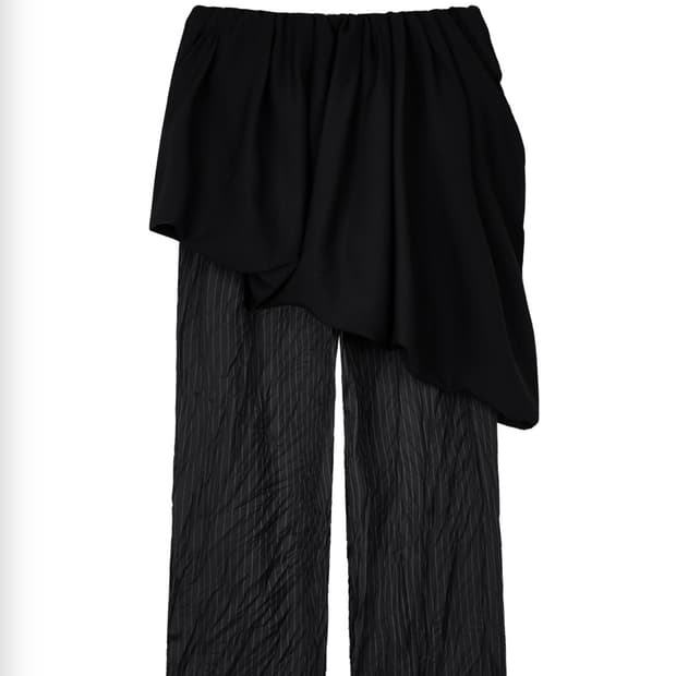 김미더영 퍼프 드레이프 스커트 팬츠