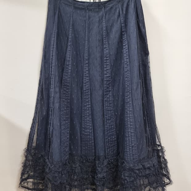 O'2nd 플레어 레이스 스커트 (D87