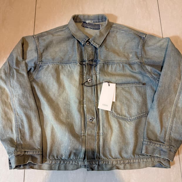 [사이즈 50]25FW 아프레쎄 블리치 데님자켓