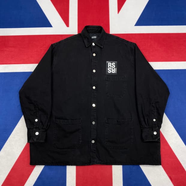 라프시몬스 패디드 빅핏 데님셔츠 실측3XL