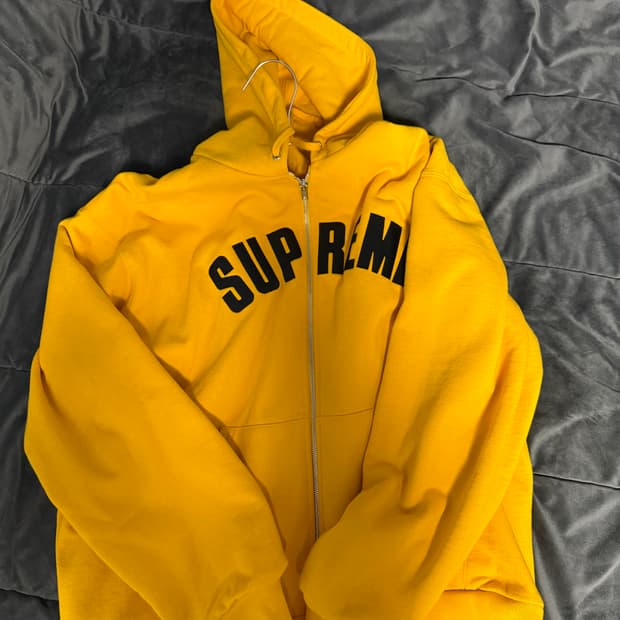 슈프림 아크 써멀 라인드 집업 후드 스웨트셔츠 브라이트 골드 - 25FW