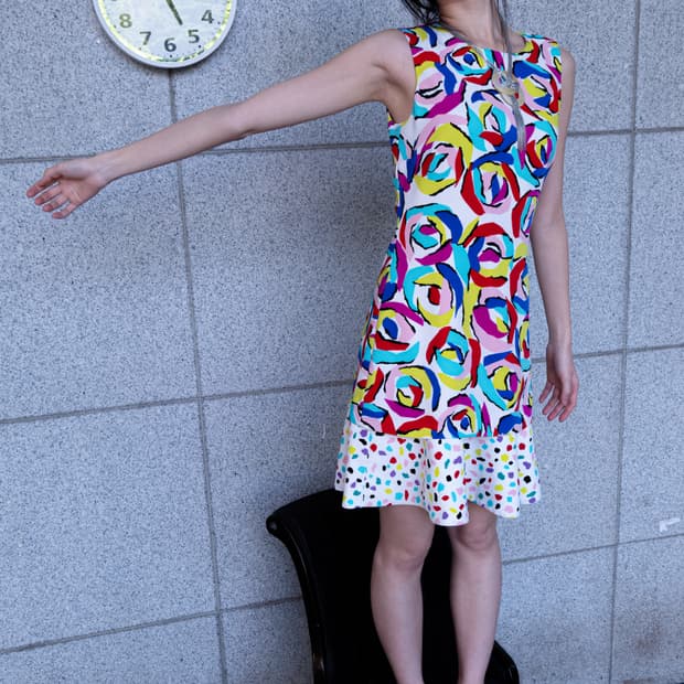 Moschino colorful printing dress