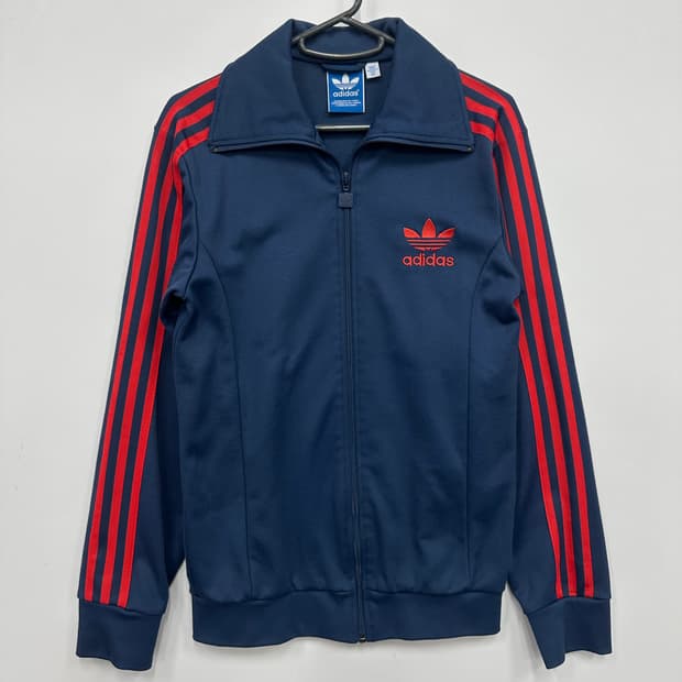 아디다스 남빨 져지 트랙탑