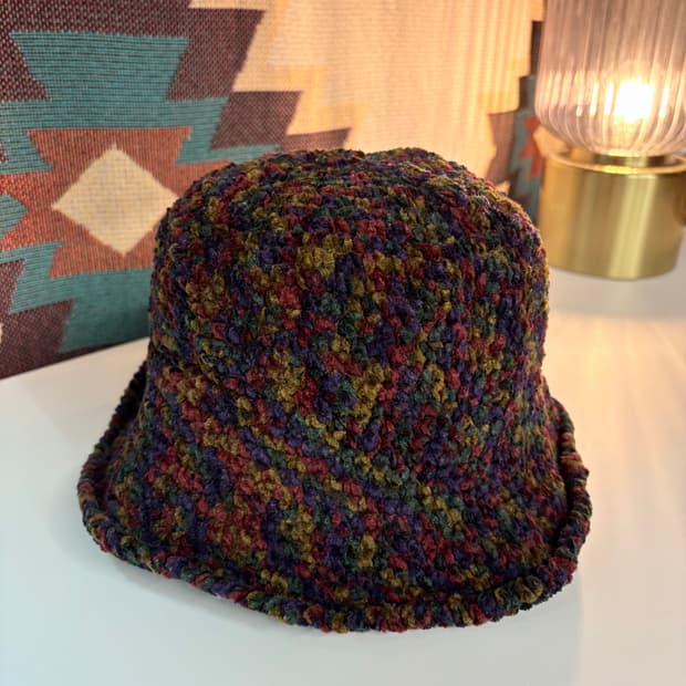 벨벳 핸드메이드 벙거지 니트 모자 