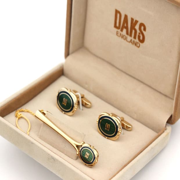 닥스 A+등급 5.3cm 남자 명품 넥타이핀 커프스 세트