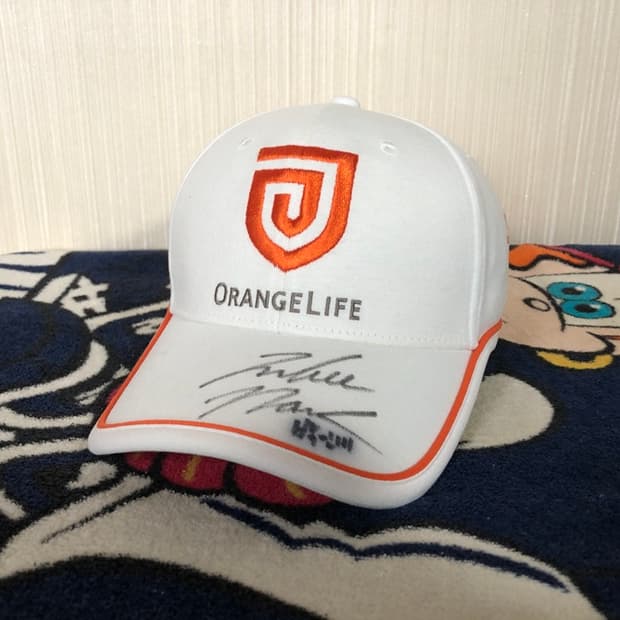 2018 오렌지라이프 챔피언트로피 골프모자/박인비프로 싸인모자