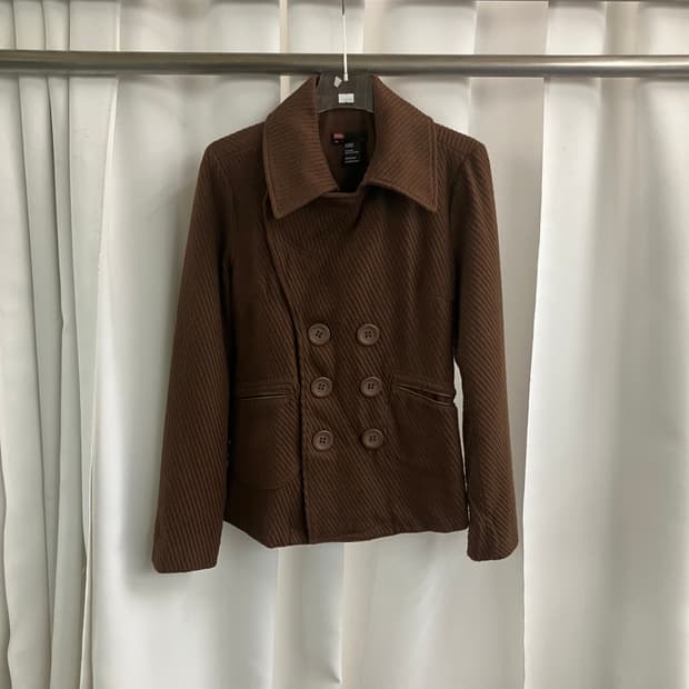 디젤 브라운 울 피코트 M