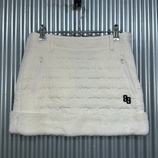 [0/S] 파리게이츠 PEARLY GATES 퀄팅 골프 스커트 아이보리