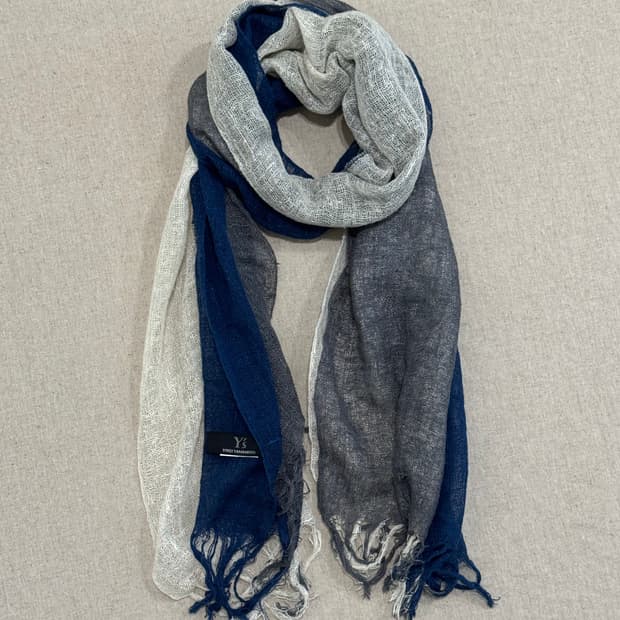 요지야마모토 린넨 레이어드 머플러