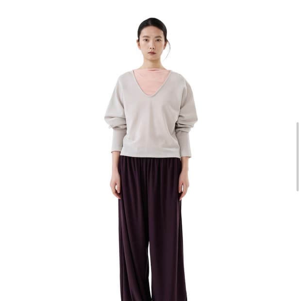 포코포스카 SHIRRED WAIST PANTS (BROWN)