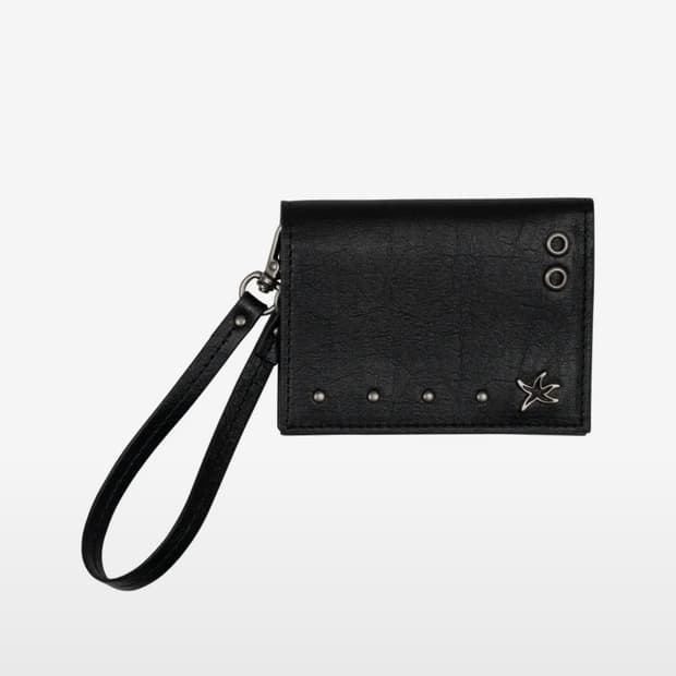 TCM vintage leather card wallet (black)