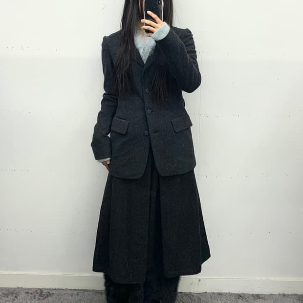 츠모리 치사토 (by.issey miyake) 울혼방 자켓