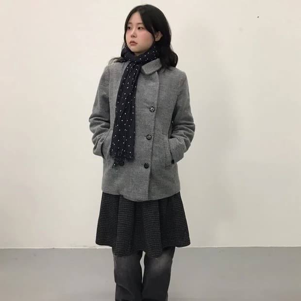 GU Wool Blend Double Coat